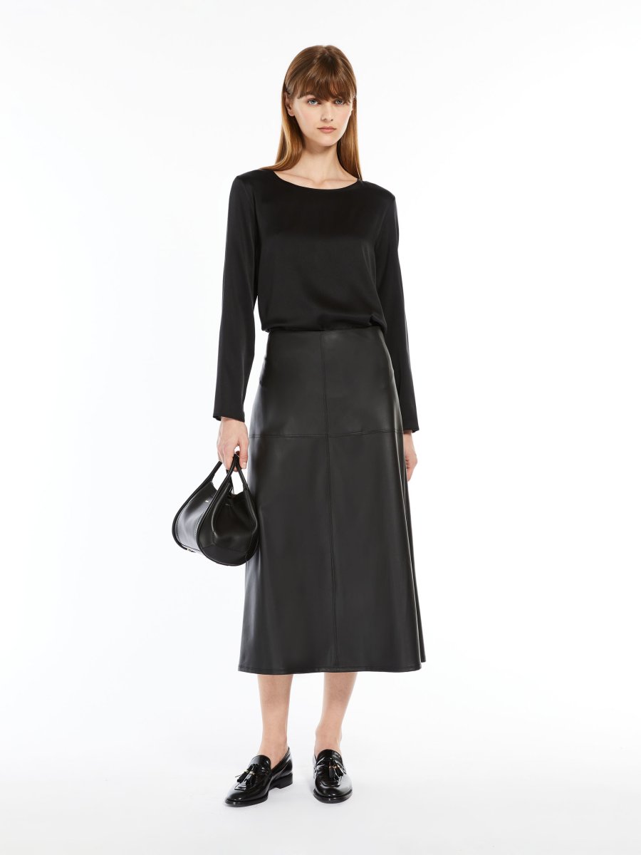 Blusa Nera in Seta Moldava Max Mara