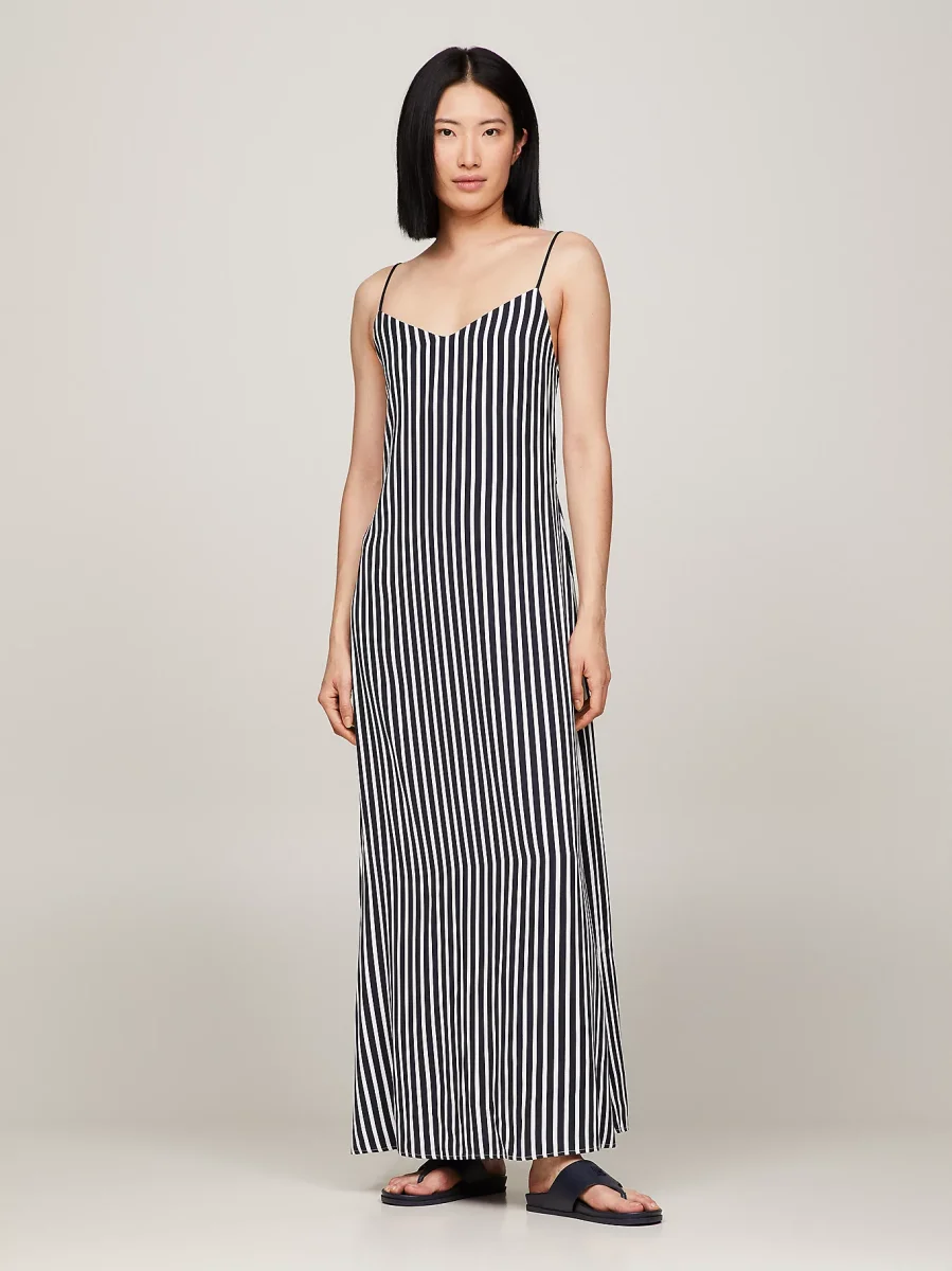 Abito a Righe con Spalline Sottili Tommy Hilfiger